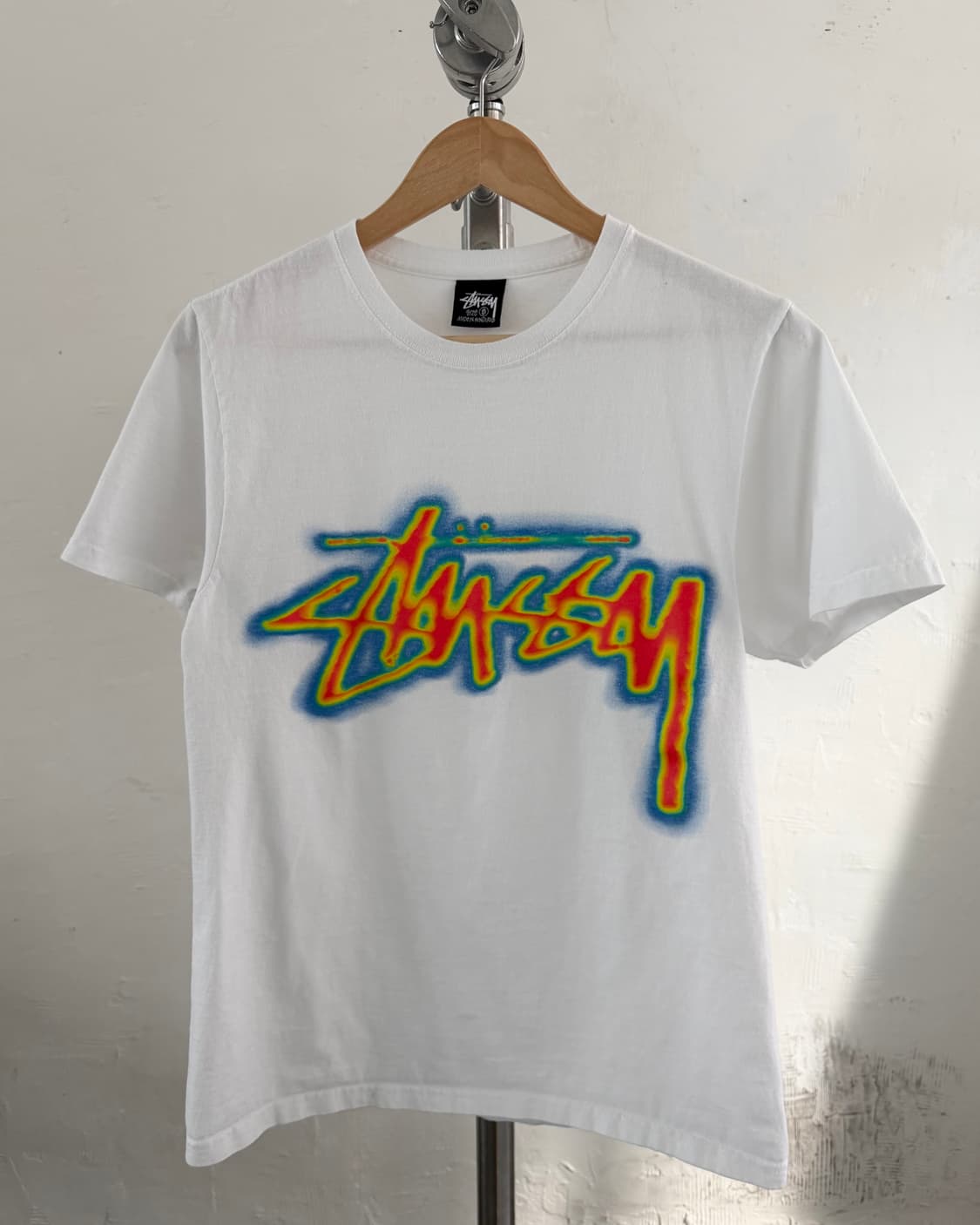 Stussy 스투시 스프레이 화이트컬러 코튼 티셔츠 상품이미지4