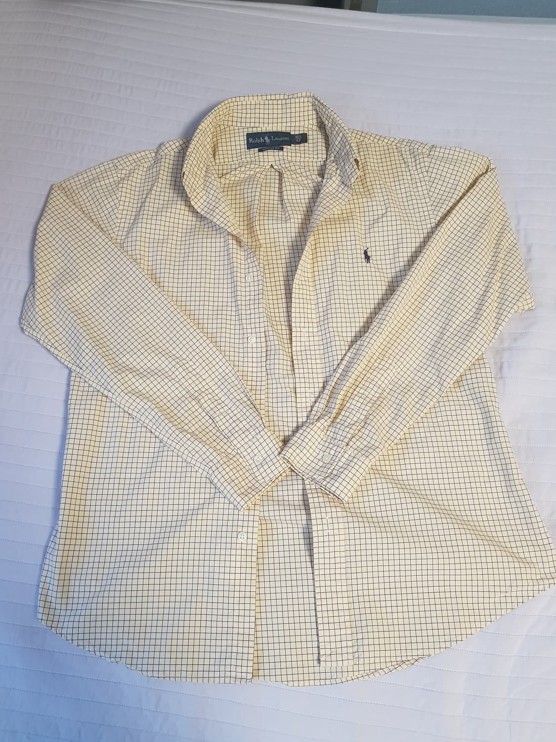 Polo Ralph Lauren yellow navy checkshirt 상품이미지2