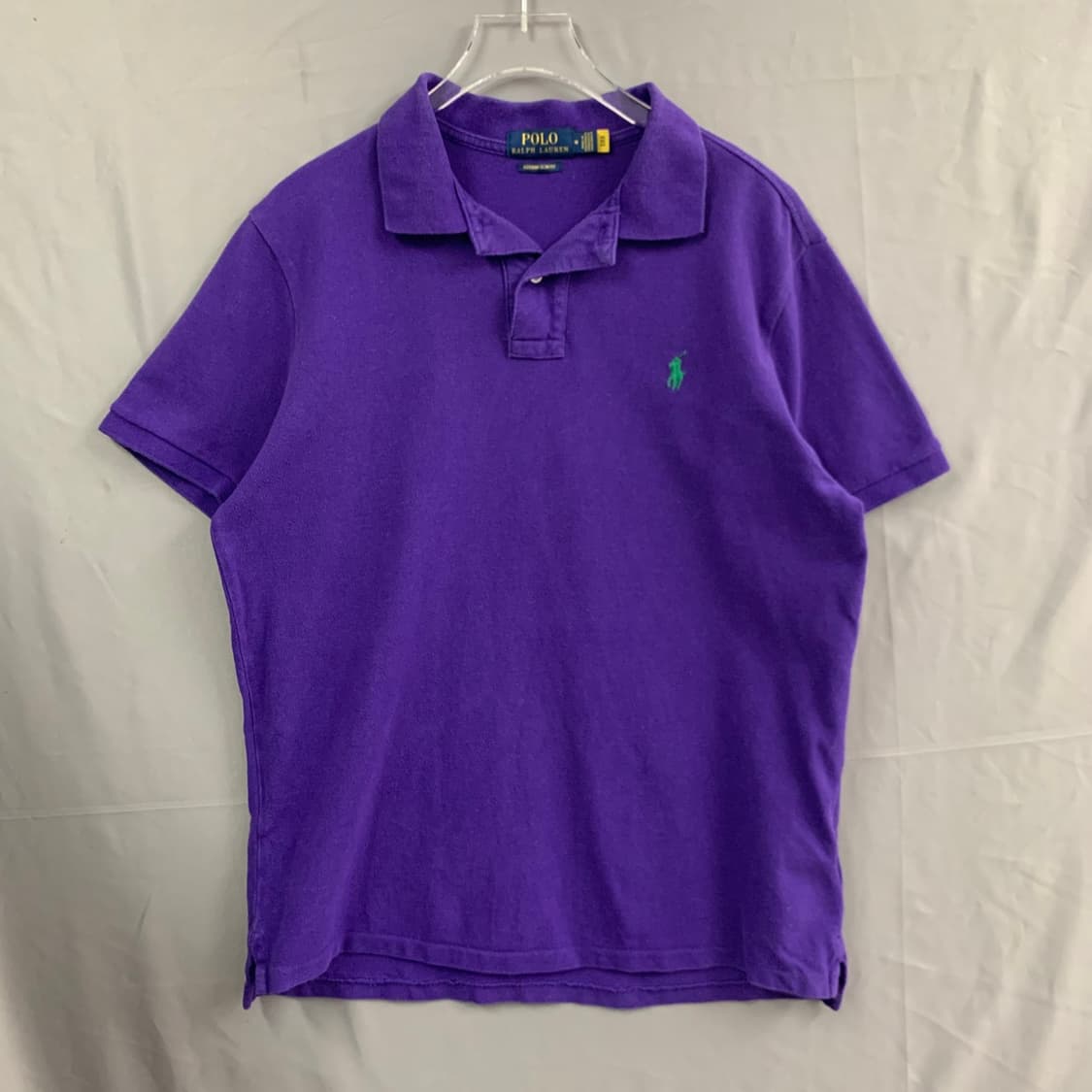 M 폴로랄프로렌 신형 QR택 커스텀 슬림핏 퍼플 PK 반팔 카라티 상품이미지2