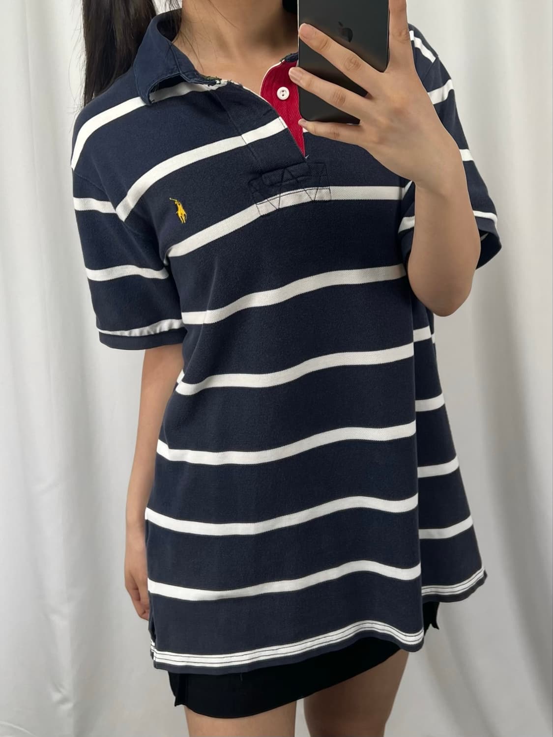 폴로 스트라이프 반팔 카라 럭비티 상품이미지1