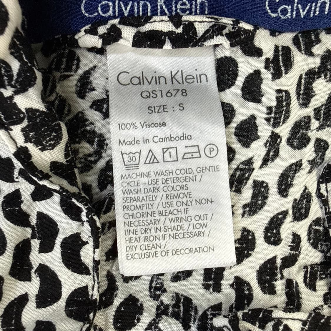 S 켈빈클라인 흑뱀 무늬 셔츠 0227T 상품이미지3