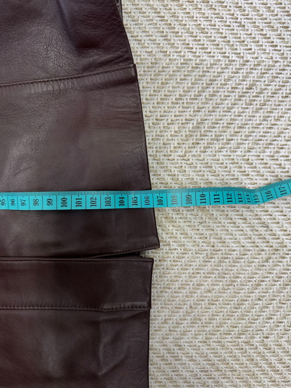 정품) 시스템 한섬 롱 가죽자켓 82 상품이미지10