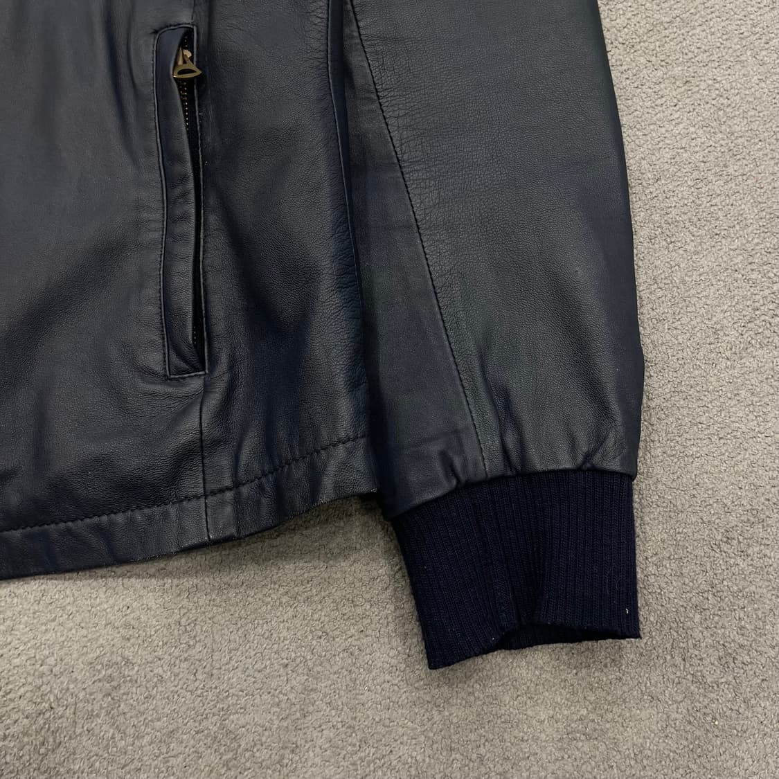 40 Jpn 빈티지 EARLS 양가죽 블루종 투웨이 자켓 상품이미지3