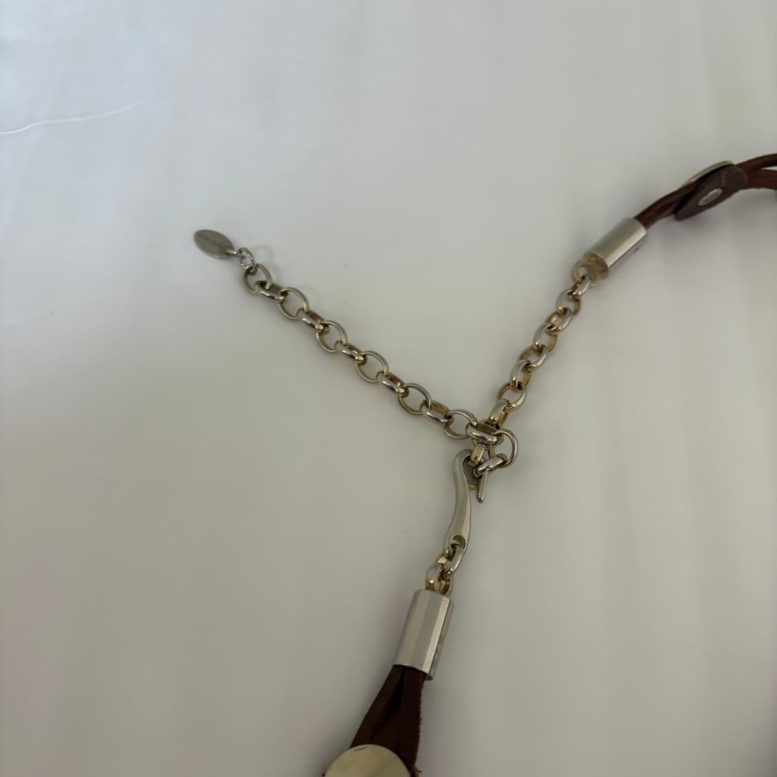 빈티지) 코디 포인트 체인 벨트 (브라운) 상품이미지5
