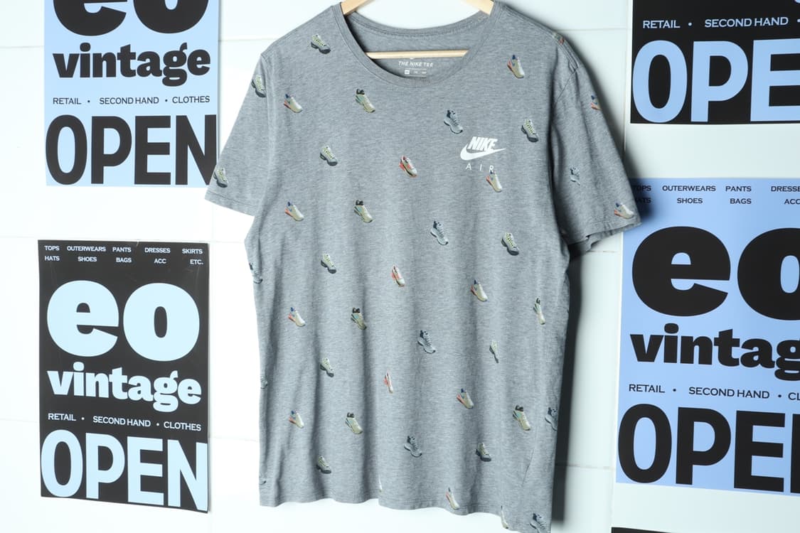 (2XL) 나이키 반팔 티셔츠 에어 그레이 신발프린팅-7B07 상품이미지2