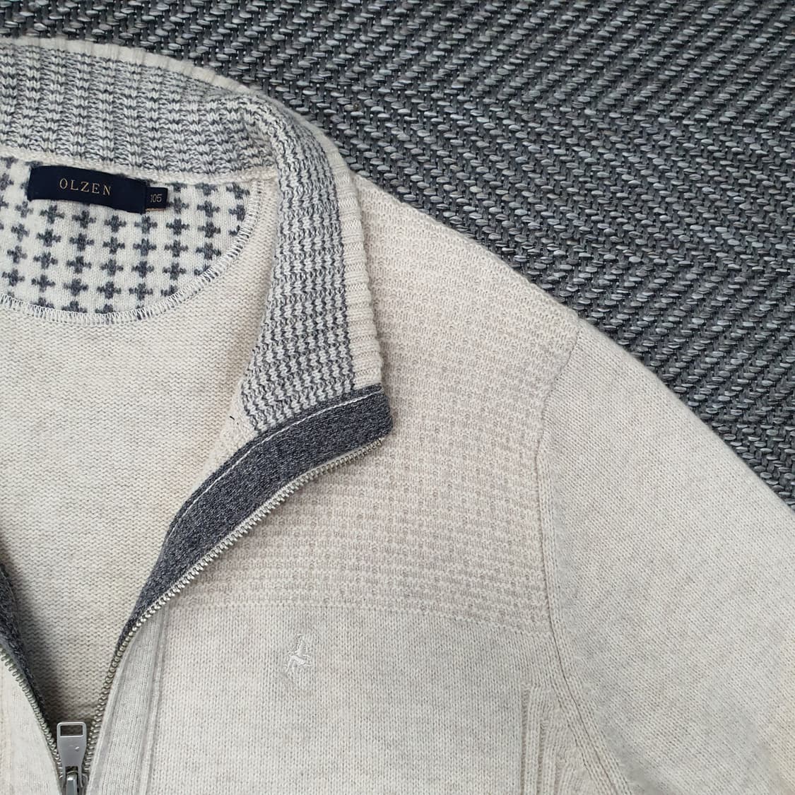 올젠 울 니트 집업 가디건 남자105 상품이미지3