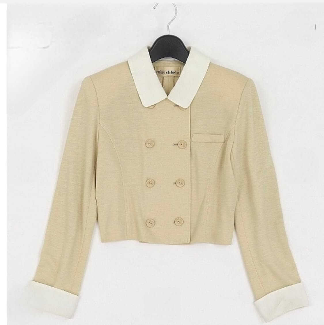 [MISS CHOLE]정품 아이보리 크롭 셔츠(미착용) 상품이미지1