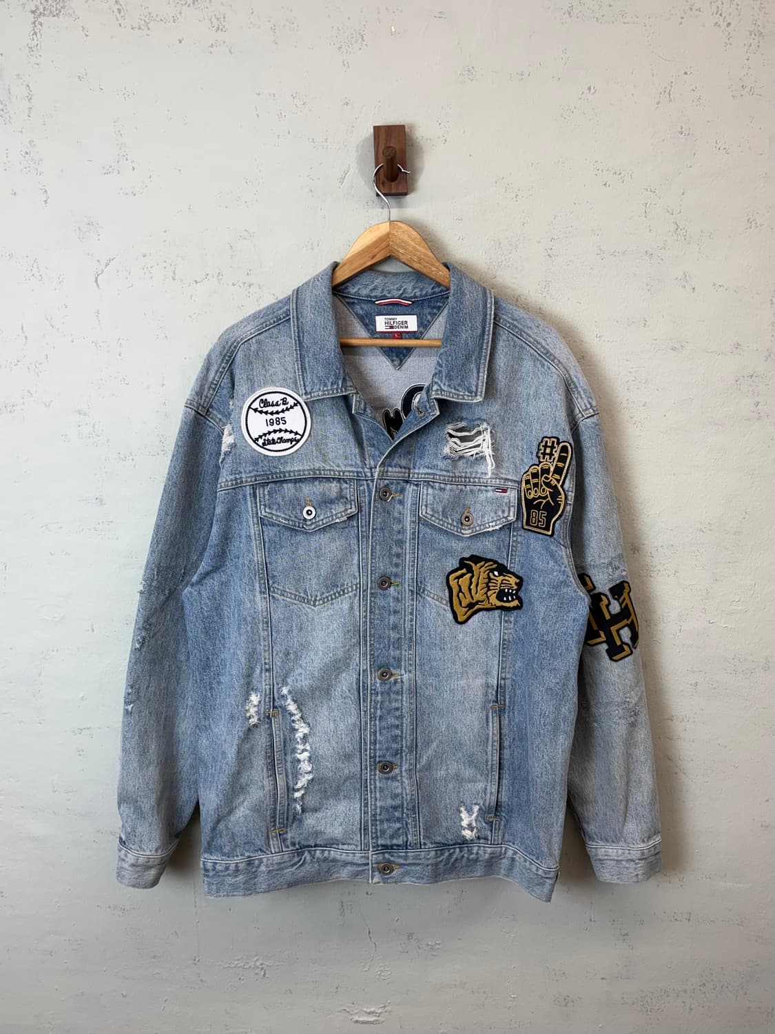 타미힐피거 빈티지 패치 청자켓 상품이미지1