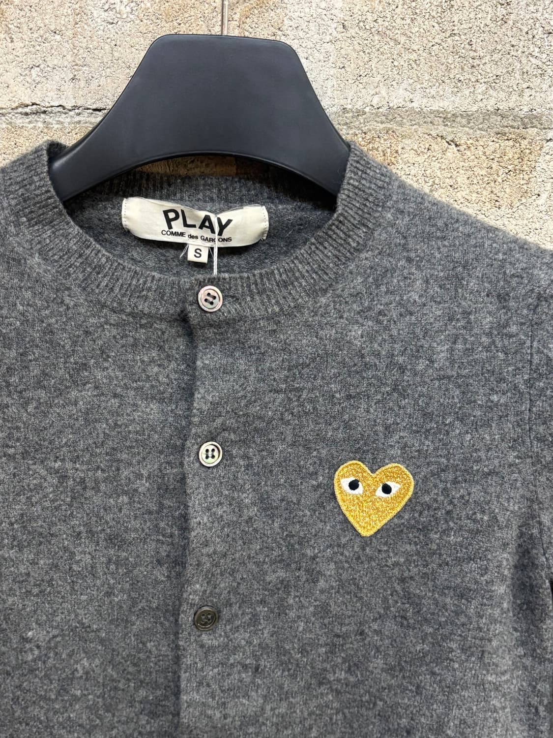 꼼데가르송 골드 하트 니트 가디건 상품이미지4