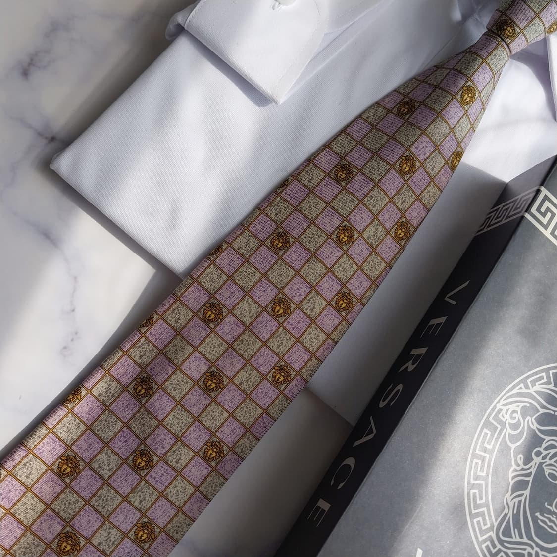 베르사체 넥타이 인디핑크 메두사 패턴 A+등급 K2480
 상품이미지5