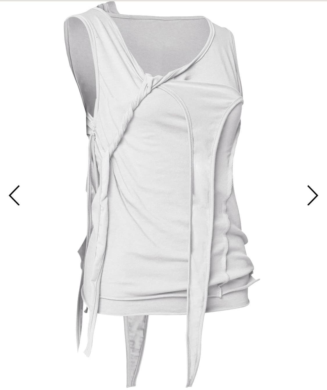 flareup 플레어업 3-레이어드 브레이드 슬리브리스 (화이트) 상품이미지8