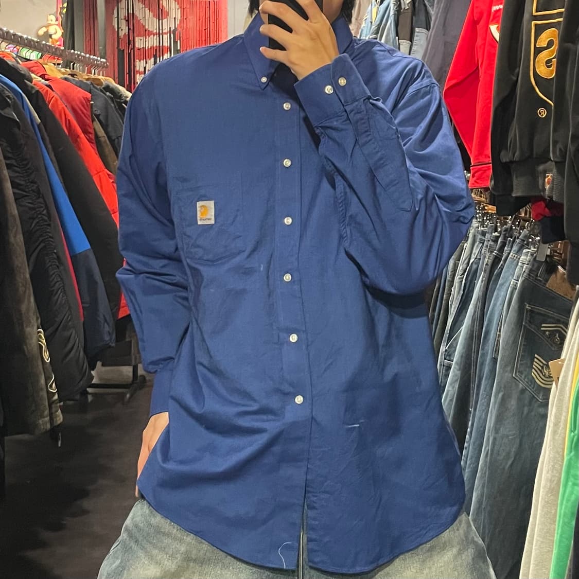 [IM] carhartt 칼하트 블루 긴팔셔츠 상품이미지2