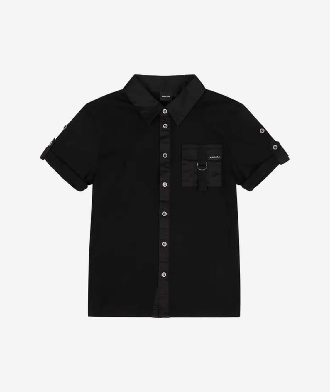 아캄 Roll-Up Pocket shirts (Black) 상품이미지2