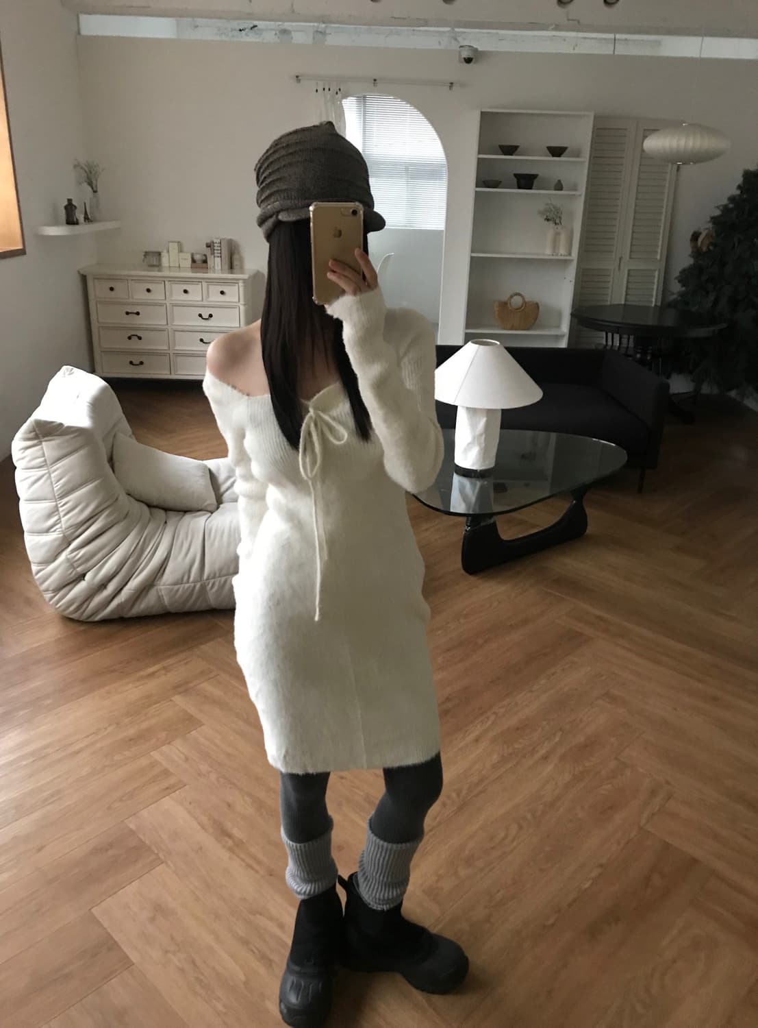 vintage string knit one-piece 상품이미지1