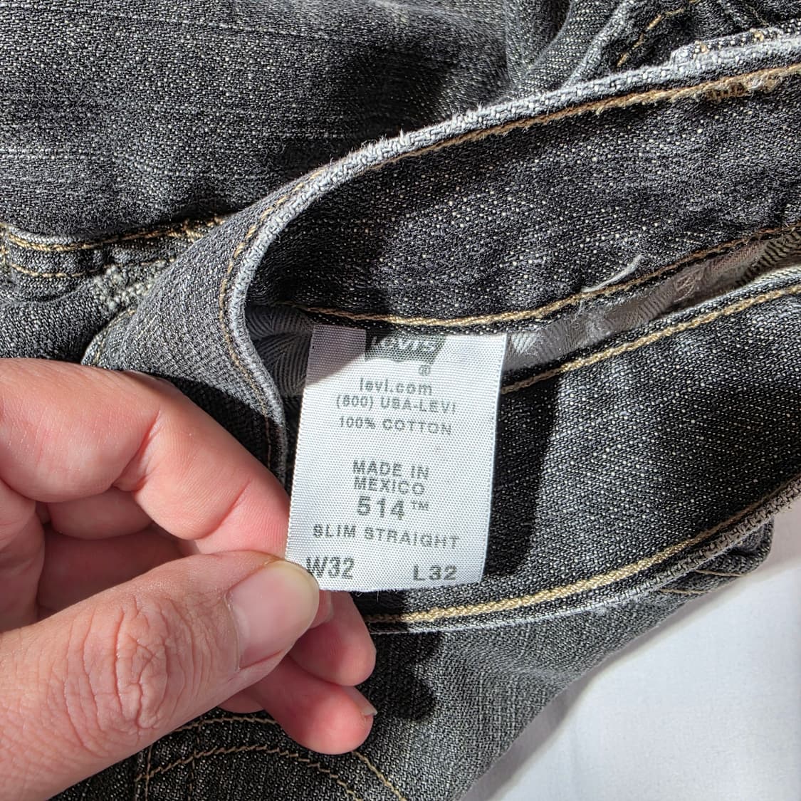 [W32L32]00s 리바이스 514 슬림스트레이트핏 그레이 데님팬츠 상품이미지5