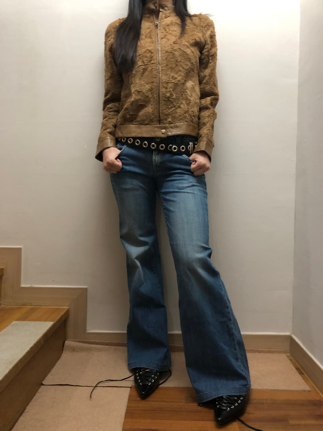 빈티지 버커루 데님 펑크 팬츠 상품이미지9