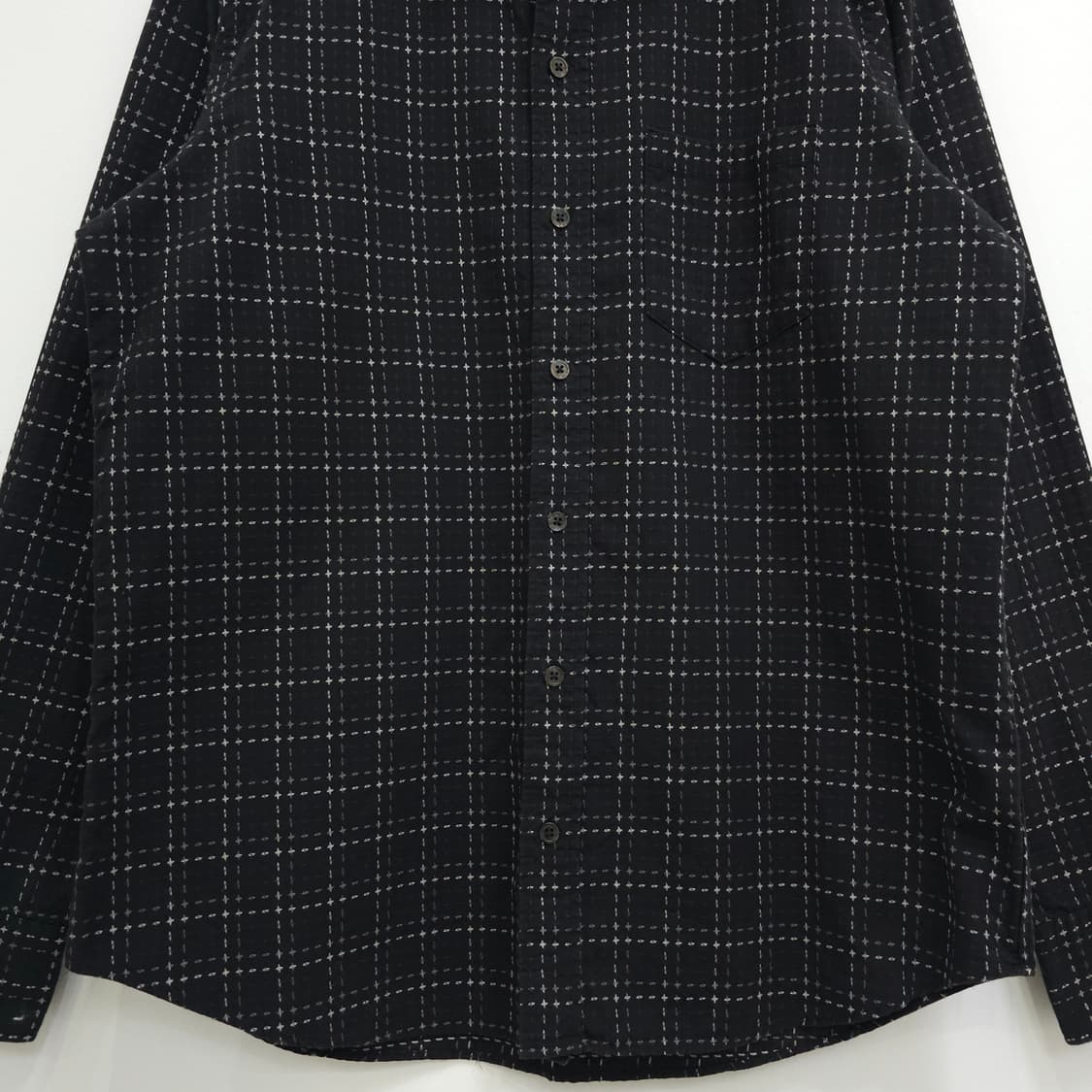 TAKEO KIKUCHI 블랙 플란넬 체크셔츠 상품이미지3