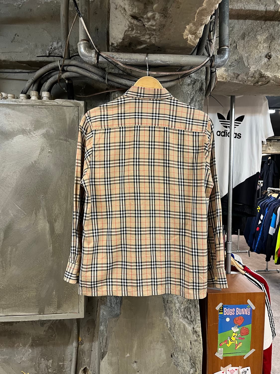 버버리 체크 셔츠 베이지 M #csz2538 상품이미지2