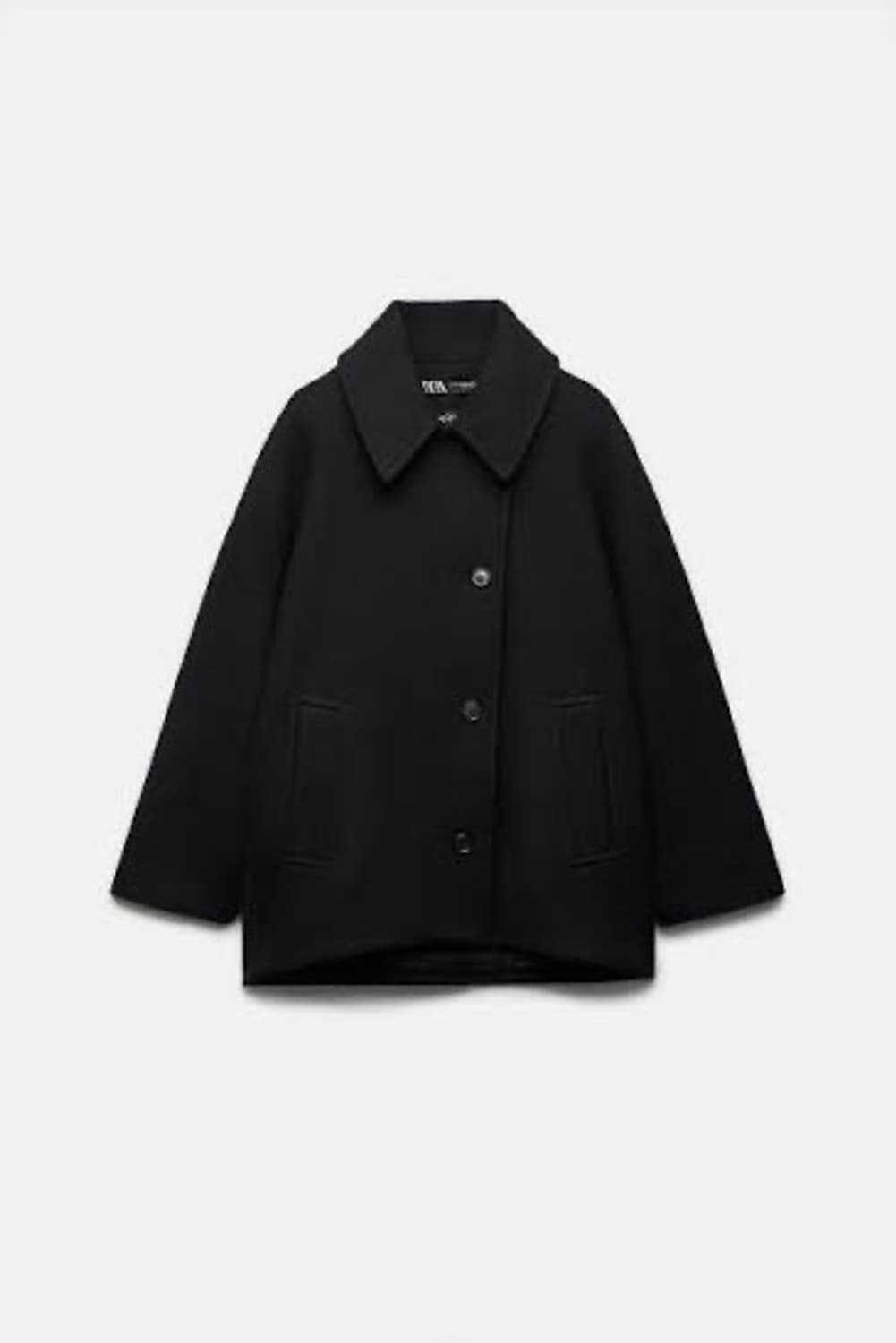 자라 우먼 ZW 컬렉션 만테코 울 숏 코트 상품이미지1