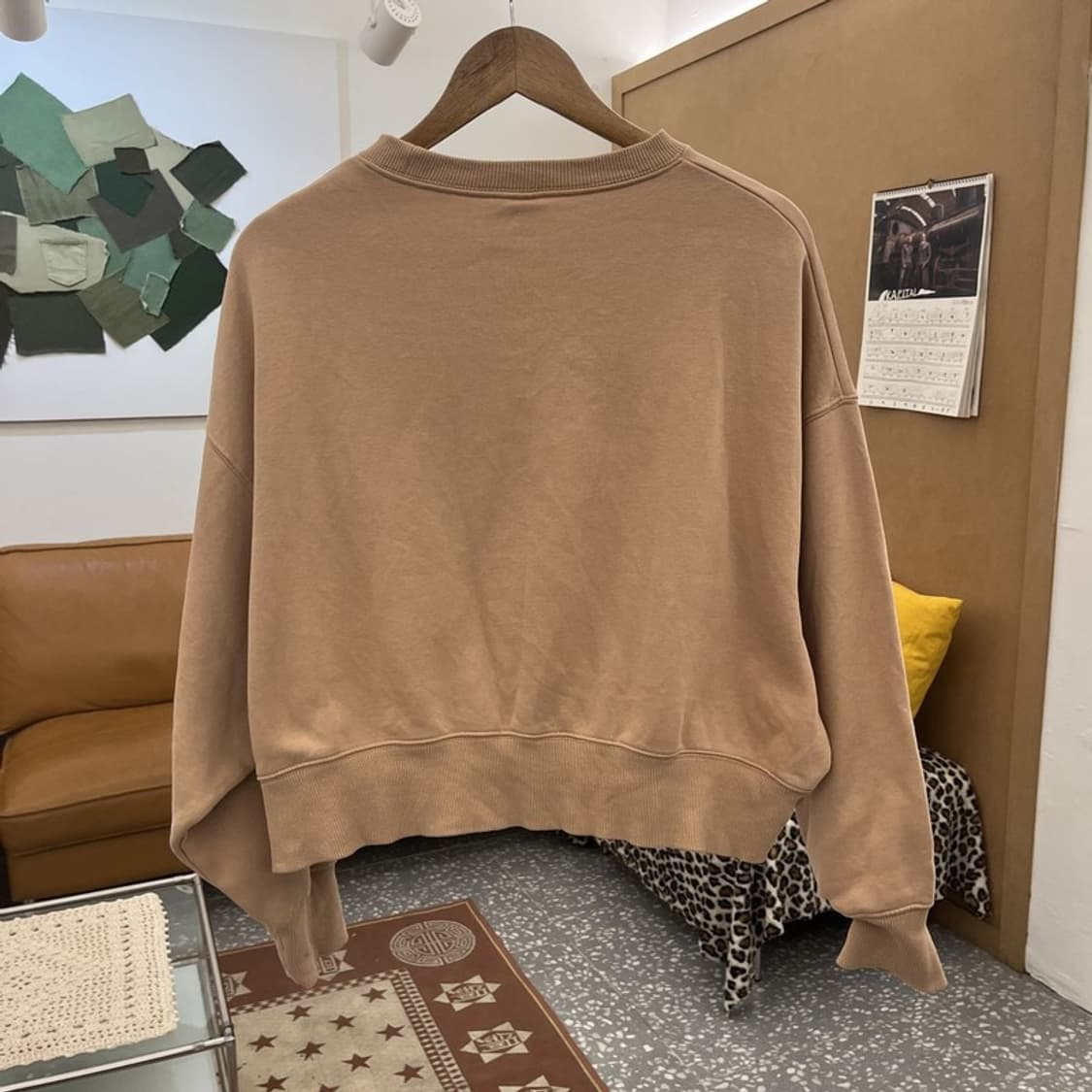 나이키 올드스쿨 레트로 센터로고 세미크롭 맨투맨 S C10479 상품이미지4