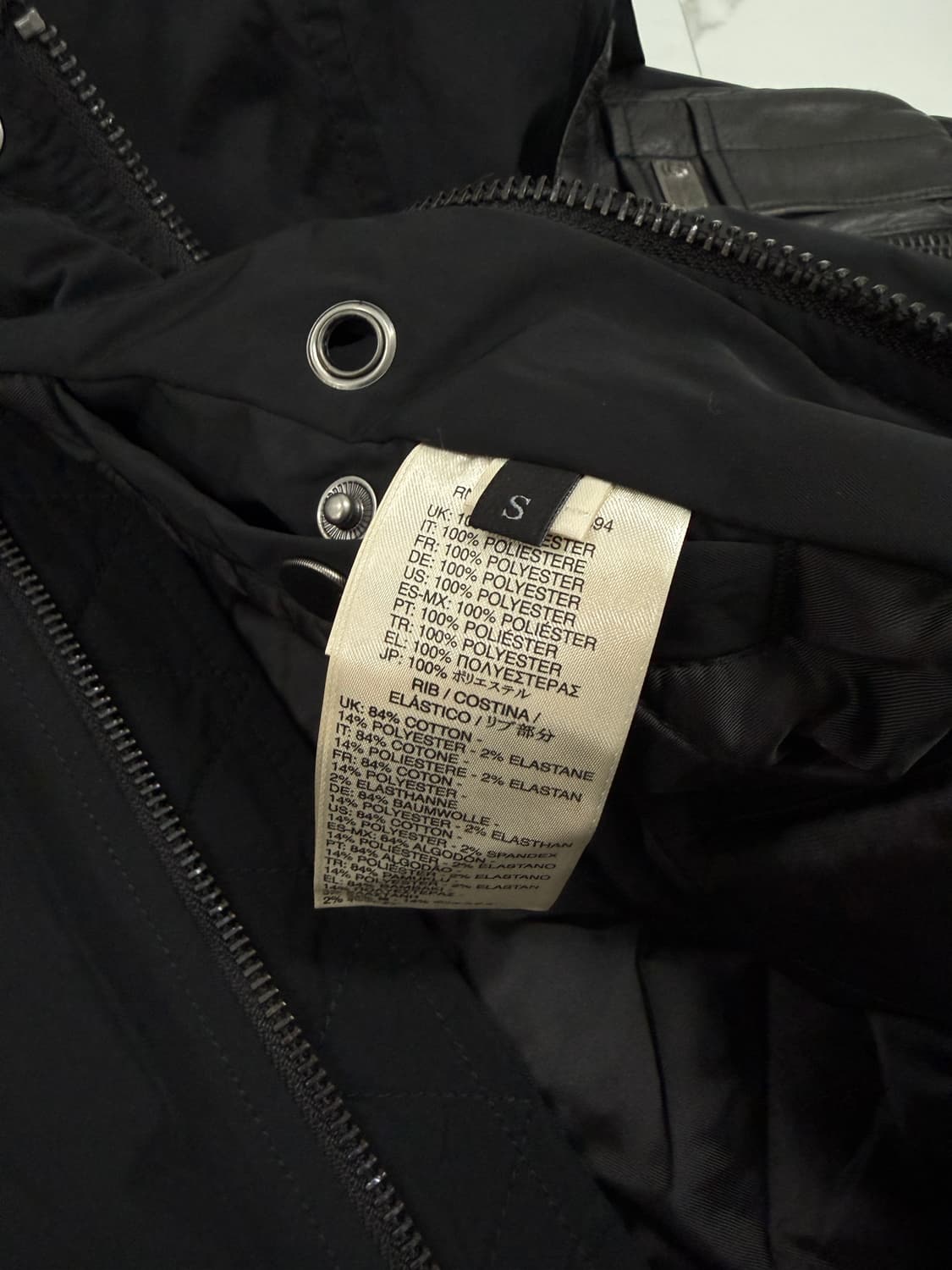 디젤 레더 포켓 롱 MA-1 플라이트 자켓 상품이미지6