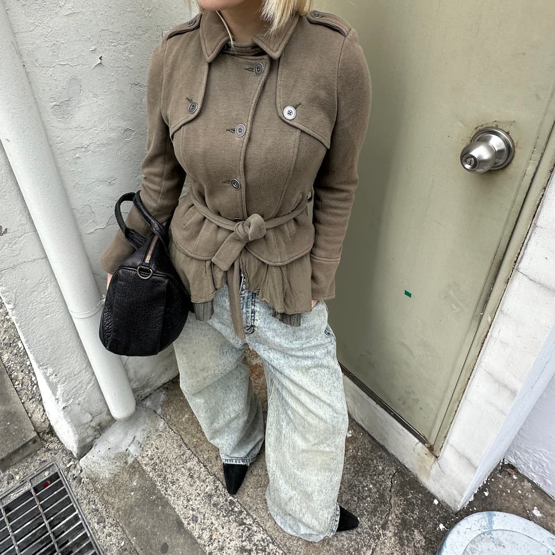 00s 프리피플 버튼다운 벨트 밀리터리 자켓 상품이미지9