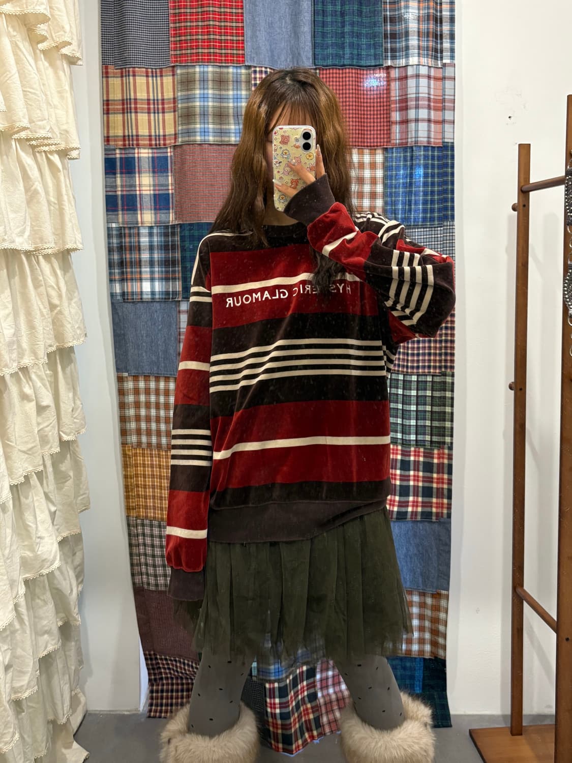 히스테릭글래머 딸기초코 벨벳 니트 상품이미지6