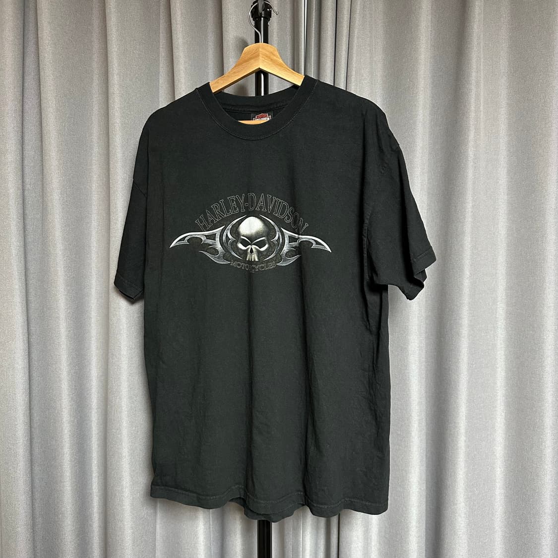 빈티지 00s 할리데이비슨 스컬 티셔츠 상품이미지1