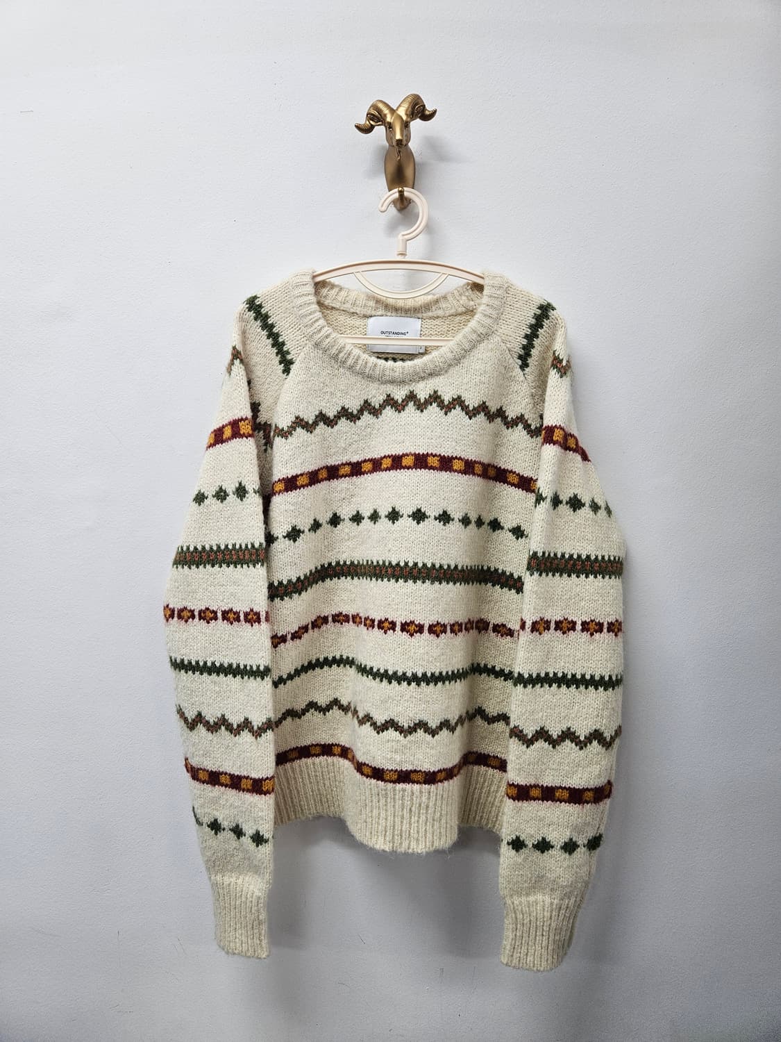 아웃스탠딩 새상품 스코틀랜드 페어아일 니트 상품이미지1