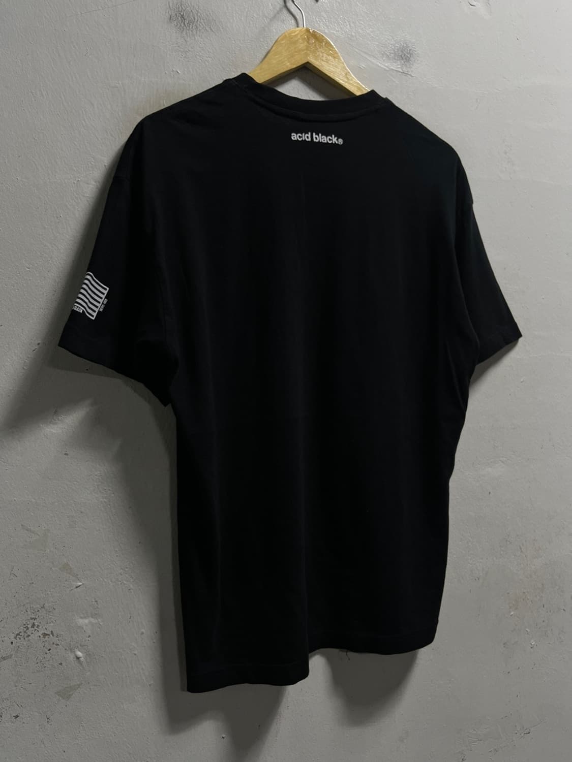 (100) acid black 빅로고 루즈핏 반팔티셔츠 상품이미지5