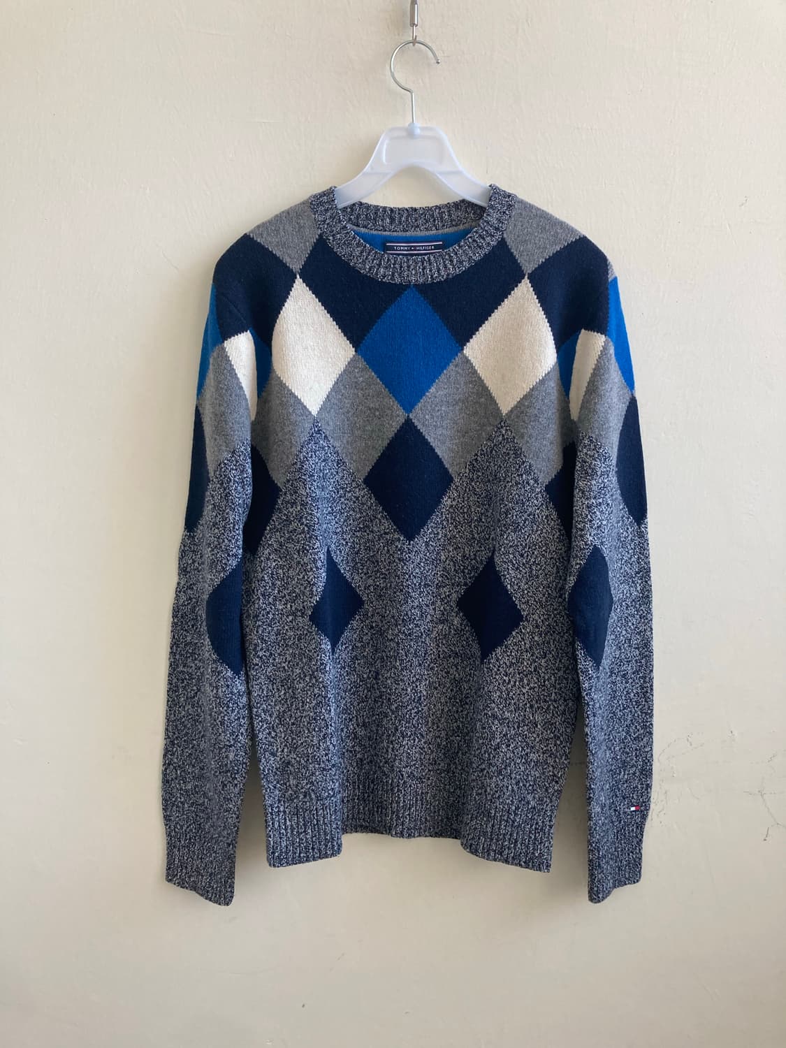 타미힐피거 아가일 우리 니트 스웨터  상품이미지1