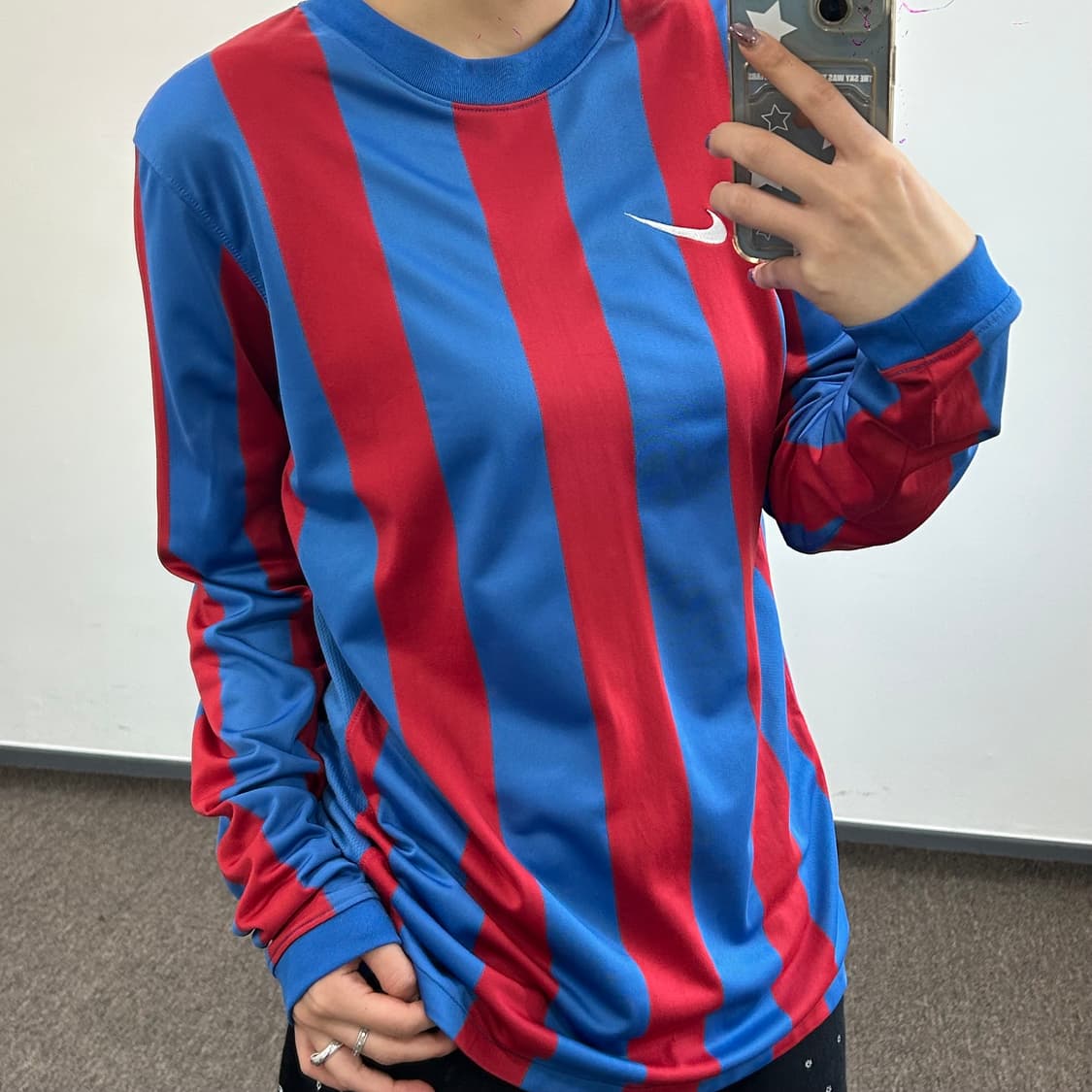 Nike 나이키 싸커 블루레드 배색 스트라이프 싸커져지 상품이미지2