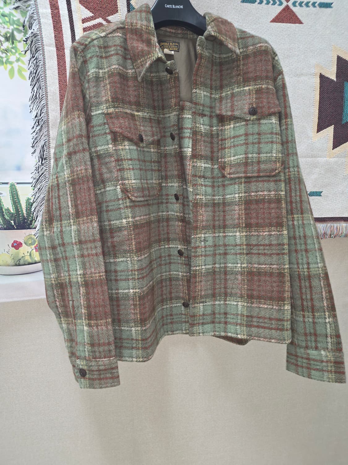 RRL 더블알엘 울 체크 셔츠자켓 L 상품이미지1