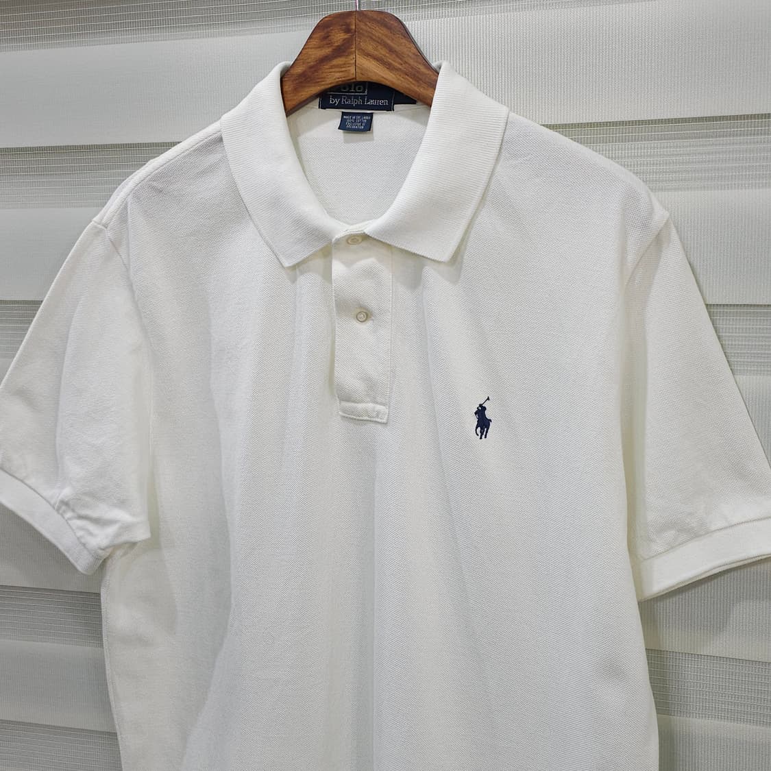 폴로 랄프로렌 화이트 반팔 카라티- L 상품이미지2