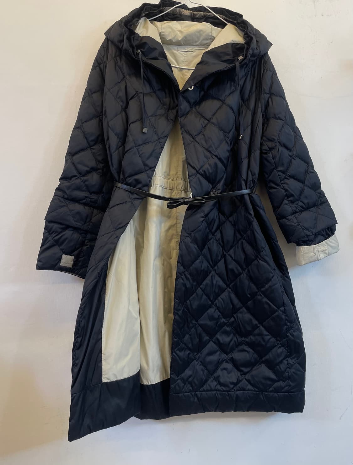 S Max Mara S막스마라 여성경량 벨트 구스퀼팅롱패딩코트:) 상품이미지2