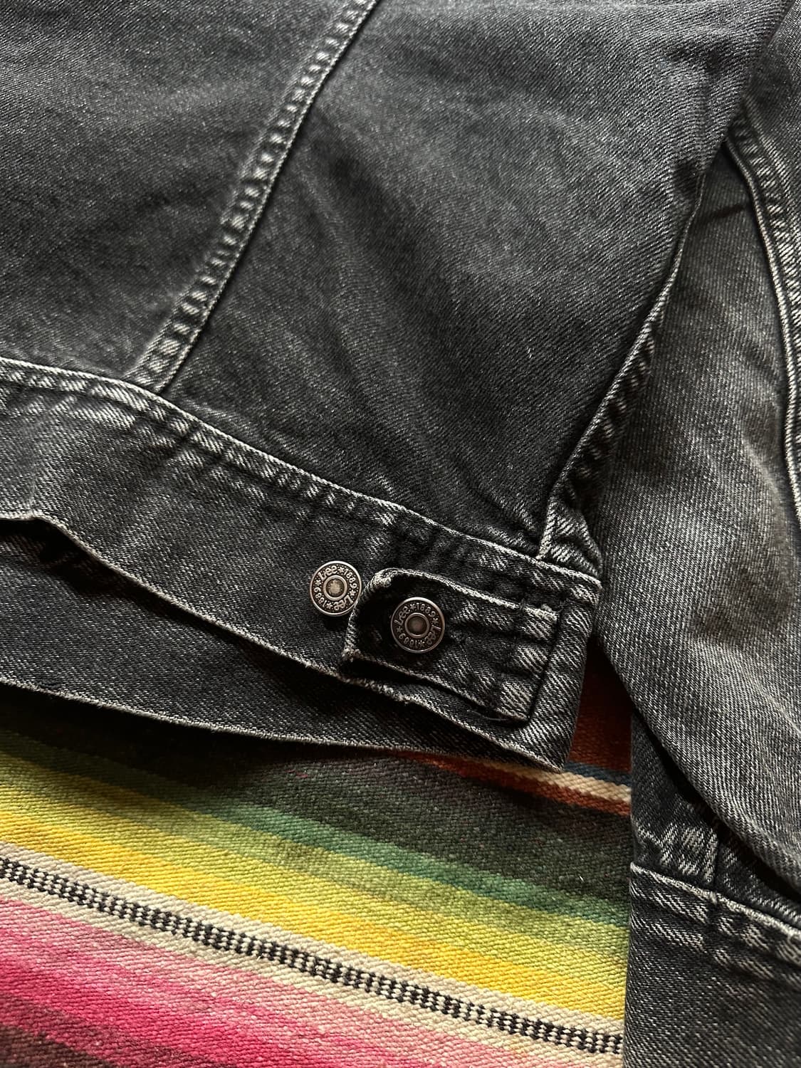80s LEE 200 Vintage Black Denim Jacket 상품이미지7