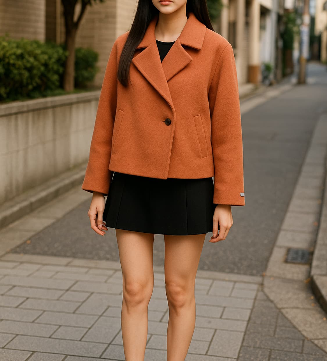 더아이잗(TheIzzat) 코랄 오버핏 캐시미어 숏코트_55 상품이미지1