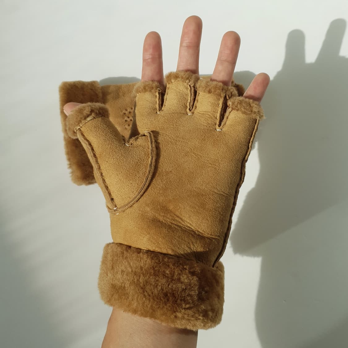 Shearling fingerless gloves 상품이미지2