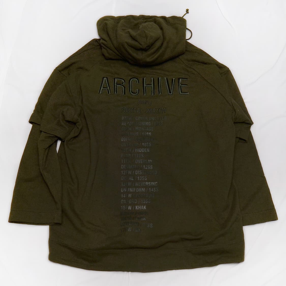 준지 (junn.j) 아카이브 레터링 오버핏 롱후디 (48 / 105+) 상품이미지3