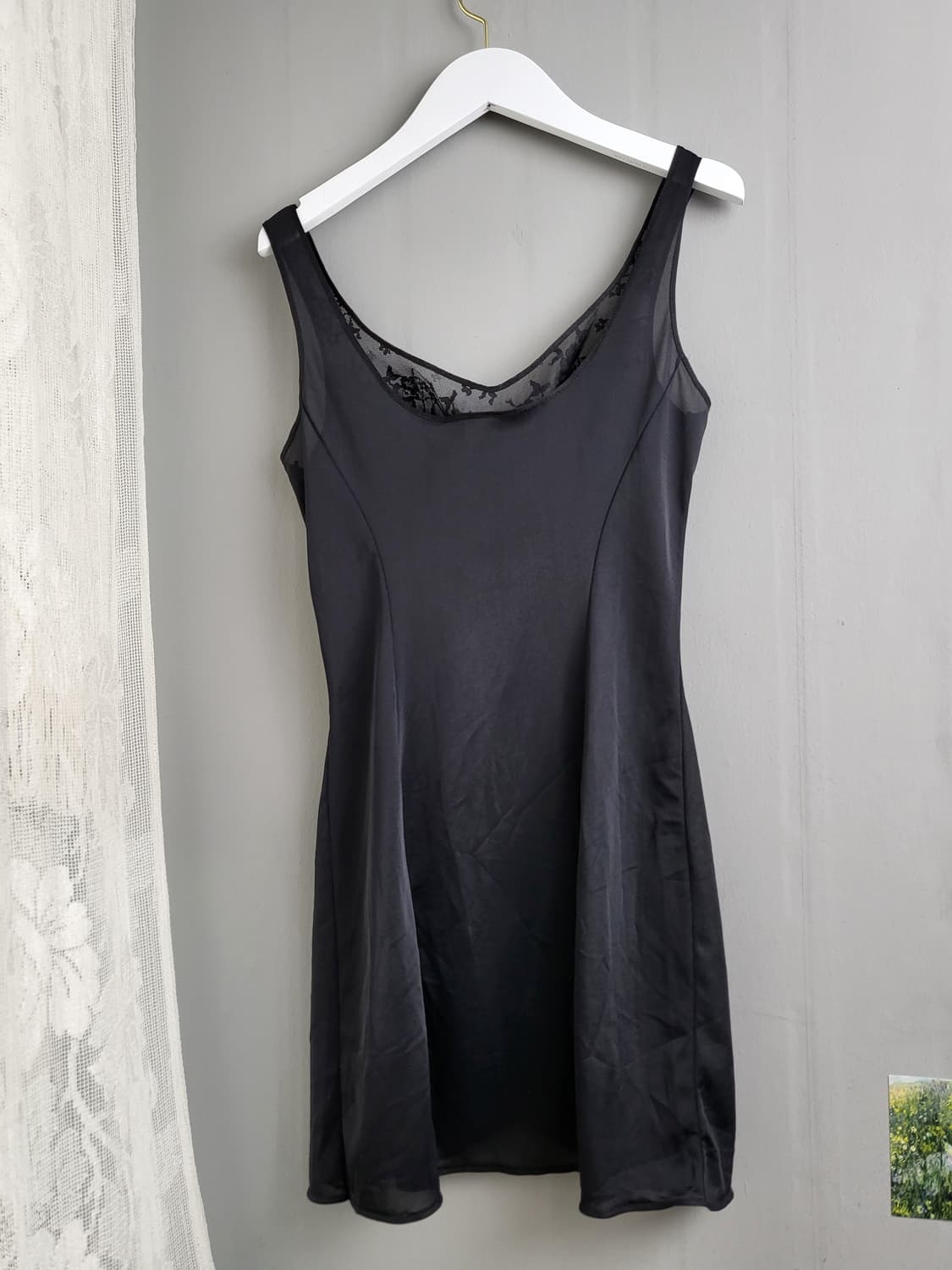 빈티지 블랙 슬립 원피스 상품이미지3