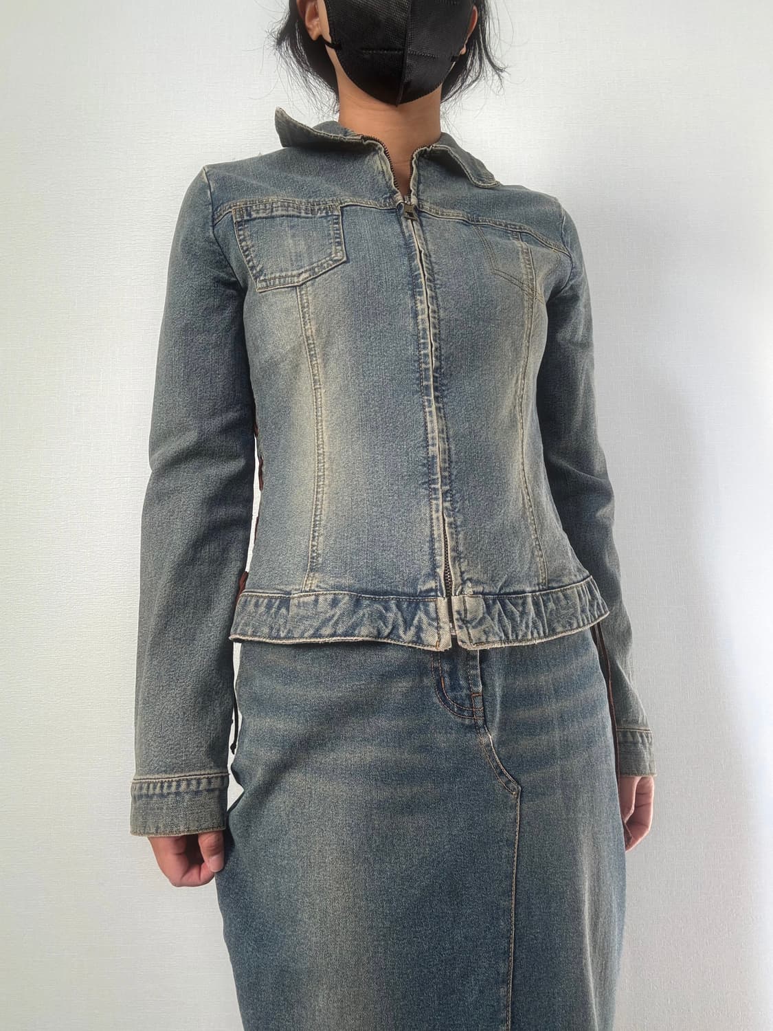 웨스턴 크롭 데님 자켓 상품이미지7