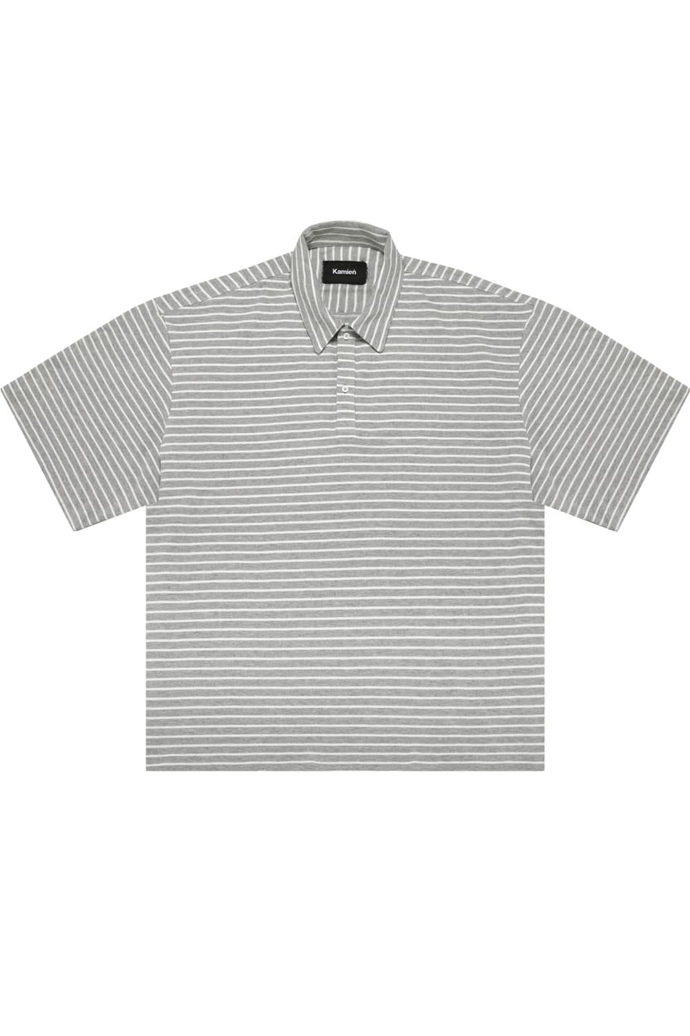 카미엔 그레이 스트라이프 폴로 상품이미지1