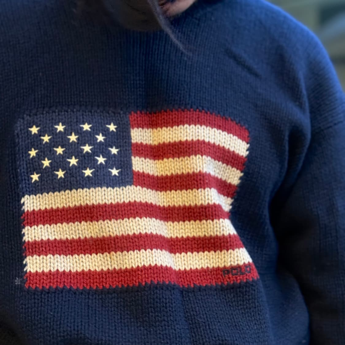 90‘s 폴로 랄프로렌 아이코닉 플래그 스웨터 105 상품이미지9