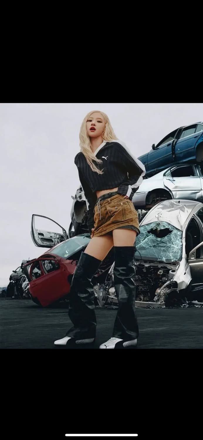 로제 착용 로딩룸 ariella strange skirt 상품이미지2