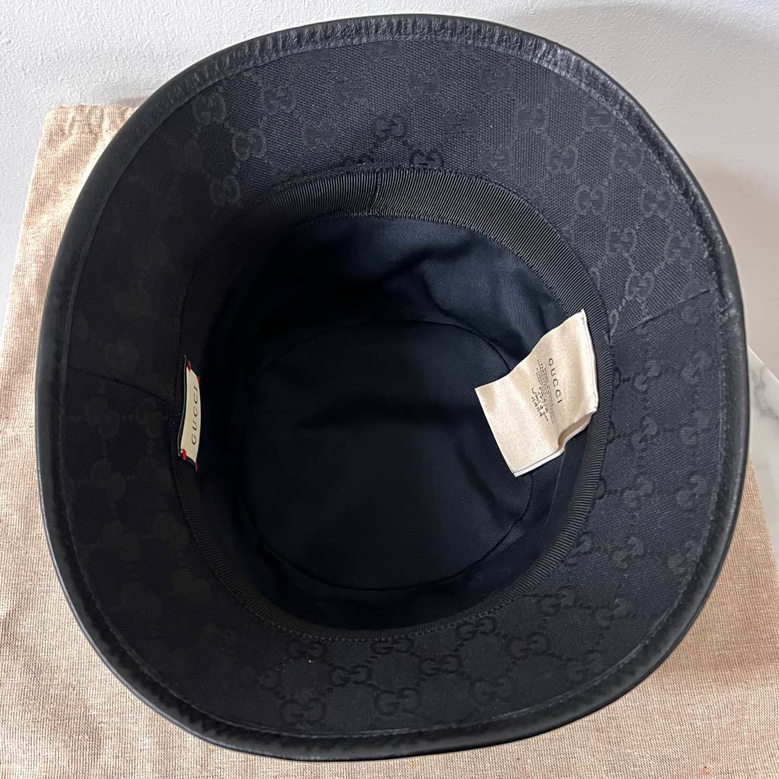 [미사용/정품] 구찌 GG 버킷 모자 블랙 버킷햇 상품이미지6