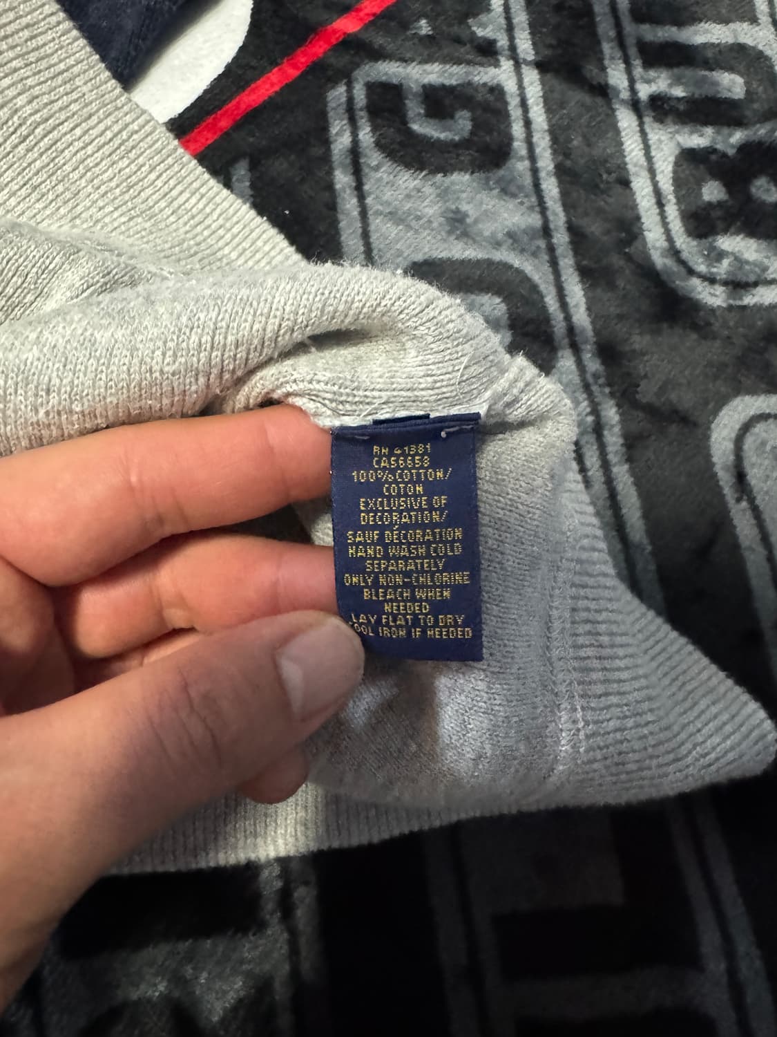 폴로 랄프 로렌 래글런 니트 그레이 네이비 상품이미지5