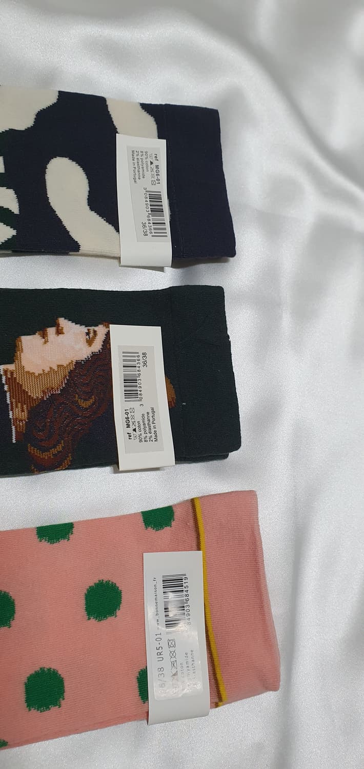 오렌지 그린 크림베이지 도트 Bonne Maison 본메종 양말  상품이미지8