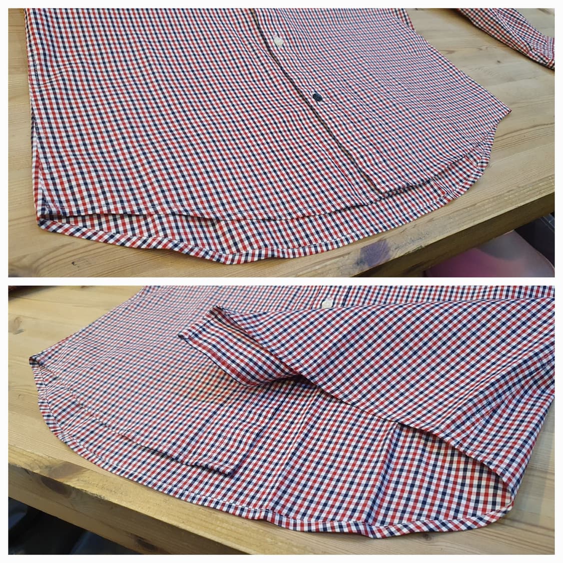 100.라코스테 스판 체크셔츠  상품이미지5