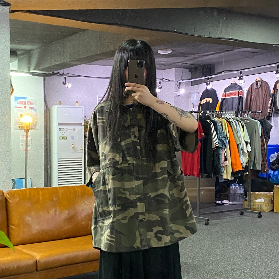 SETTLE 포켓 카모 워크 반팔셔츠 B4849 상품이미지1