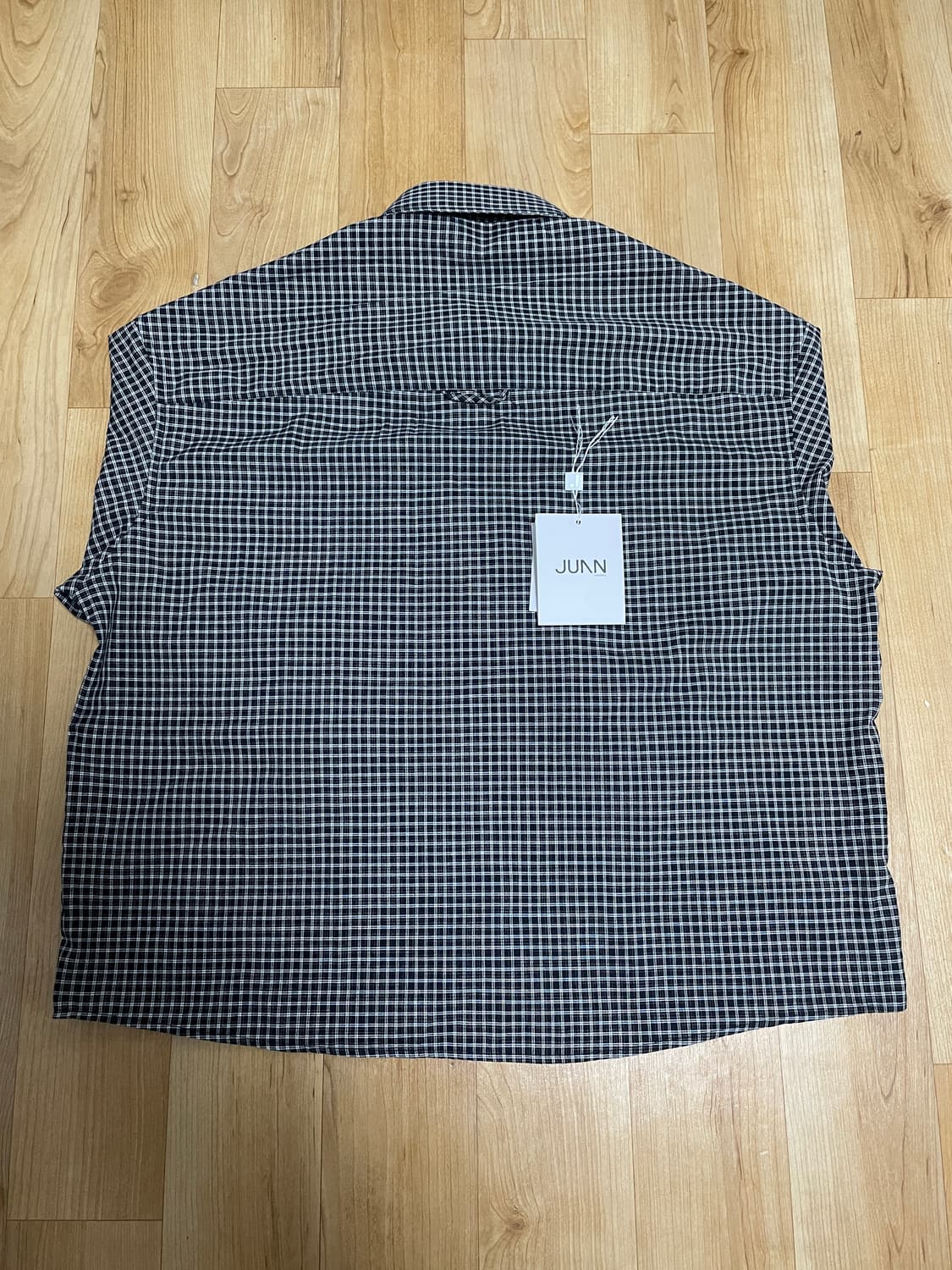주앙옴므 크롭핏 체크 셔츠 블랙 L 새상품 상품이미지10